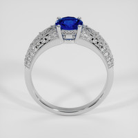 0.90 Ct. Blue Sapphire Ring, 14K White Gold 3