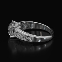 2.75 Ct. White Sapphire Ring, 14K White Gold 4