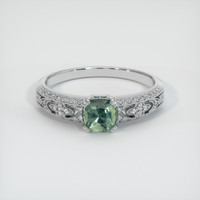 0.76 Ct. Sapphire Ring, 14K White Gold 1