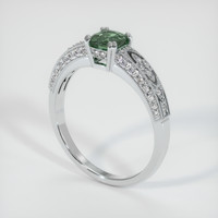 0.76 Ct. Sapphire Ring, 14K White Gold 2