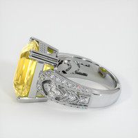 12.02 Ct. Yellow Sapphire Ring, 14K White Gold 4