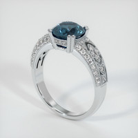1.56 Ct. Sapphire Ring, 18K White Gold 2
