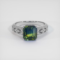 4.86 Ct. Bi Color Sapphire Ring, 18K White Gold 1