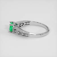 0.89 Ct. Emerald Ring, 18K White Gold 4