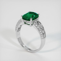 3.75 Ct. Emerald Ring, 18K White Gold 2