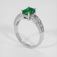 1.14 Ct. Emerald Ring, 18K White Gold 2