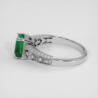 1.14 Ct. Emerald Ring, 18K White Gold 4