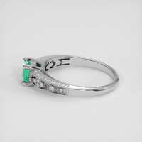 0.41 Ct. Emerald Ring, 18K White Gold 4