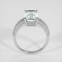 3.14 Ct. Blue Aquamarine Ring, 18K White Gold 3