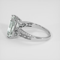3.14 Ct. Blue Aquamarine Ring, 18K White Gold 4