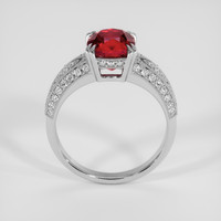 3.10 Ct. Brownish Red Malaya Garnet Ring, 18K White Gold 3