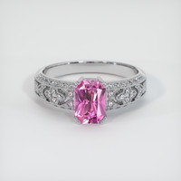 0.86 Ct. Sapphire Ring, 18K White Gold 1