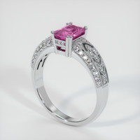 0.86 Ct. Sapphire Ring, 18K White Gold 2