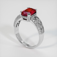 3.02 Ct. Ruby Ring, 18K White Gold 2