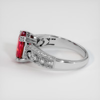 3.02 Ct. Ruby Ring, 18K White Gold 4