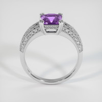 2.09 Ct. Purple Sapphire Ring, 18K White Gold 3