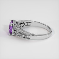 2.09 Ct. Purple Sapphire Ring, 18K White Gold 4