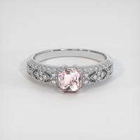 1.11 Ct. Pink Sapphire Ring, 18K White Gold 1