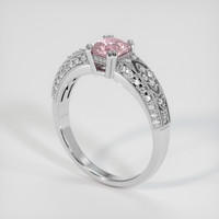 1.11 Ct. Pink Sapphire Ring, 18K White Gold 2
