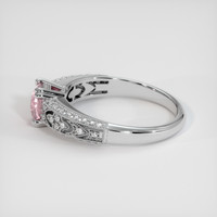 1.11 Ct. Pink Sapphire Ring, 18K White Gold 4