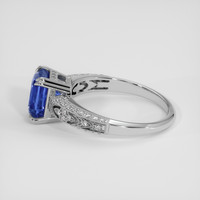 3.11 Ct. Blue Sapphire Ring, 18K White Gold 4