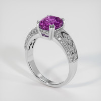 3.43 Ct. Sapphire Ring, 18K White Gold 2