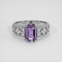 2.70 Ct. Purple Sapphire Ring, 18K White Gold 1