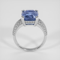 6.02 Ct. Greyish Blue Sapphire Ring, 18K White Gold 3