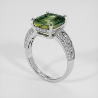 5.01 Ct. Bi Color Sapphire Ring, 18K White Gold 2