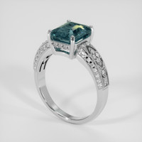 3.08 Ct. Bi Color Sapphire Ring, 18K White Gold 2
