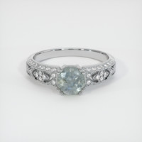 1.15 Ct. Sapphire Ring, 18K White Gold 1