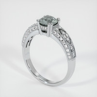 1.15 Ct. Sapphire Ring, 18K White Gold 3