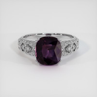 4.30 Ct. Purple Sapphire Ring, 18K White Gold 1