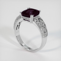 4.30 Ct. Purple Sapphire Ring, 18K White Gold 2