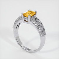 1.03 Ct. Sapphire Ring, 18K White Gold 2
