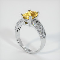 3.05 Ct. Sapphire Ring, 18K White Gold 2