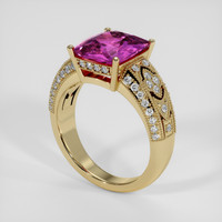 4.50 Ct. Purplish Pink Rhodolite Garnet Ring, 10K Yellow Gold 2