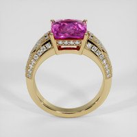 4.50 Ct. Purplish Pink Rhodolite Garnet Ring, 10K Yellow Gold 3