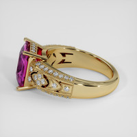 4.50 Ct. Purplish Pink Rhodolite Garnet Ring, 10K Yellow Gold 4