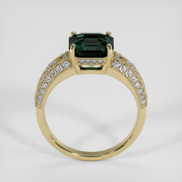 3.04 Ct. Bluish Green Sapphire Ring, 10K Yellow Gold 3