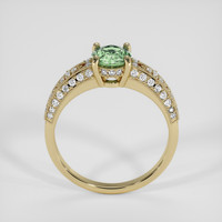1.05 Ct. Yellowish Green Sapphire Ring, 10K Yellow Gold 3