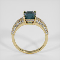 2.09 Ct. Greenish Blue Sapphire Ring, 10K Yellow Gold 3