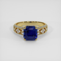 3.22 Ct. Blue Sapphire Ring, 14K Yellow Gold 1