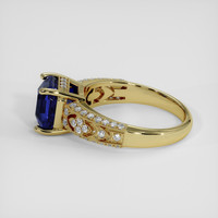 3.22 Ct. Blue Sapphire Ring, 14K Yellow Gold 4