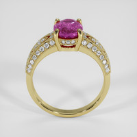 2.35 Ct. Pinkish Purple Rhodolite Garnet Ring, 14K Yellow Gold 3