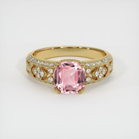 2.07 Ct. Padparadscha Sapphire Ring, 14K Yellow Gold 1
