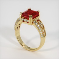 3.00 Ct. Ruby Ring, 14K Yellow Gold 2