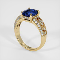 2.34 Ct. Blue Sapphire Ring, 14K Yellow Gold 2