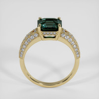 3.04 Ct. Bluish Green Sapphire Ring, 14K Yellow Gold 3