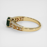 1.10 Ct. Bluish Green Sapphire Ring, 14K Yellow Gold 4